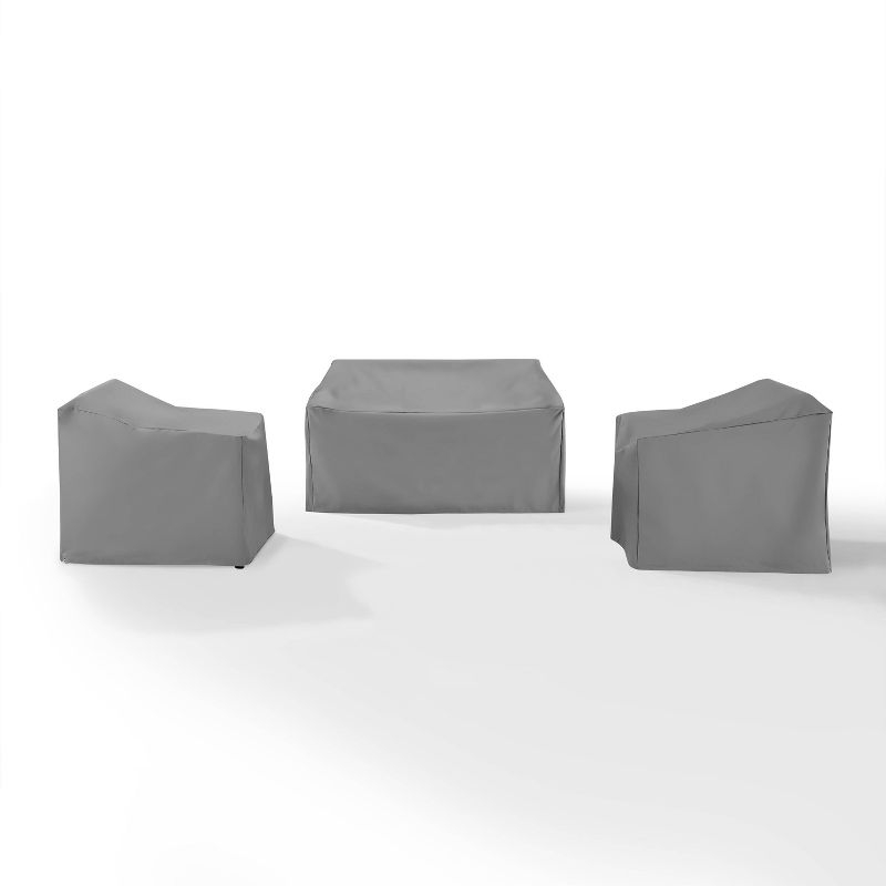 Crosley 3pc Furniture Cover Set, Loveseat and Two Chairs, Gray