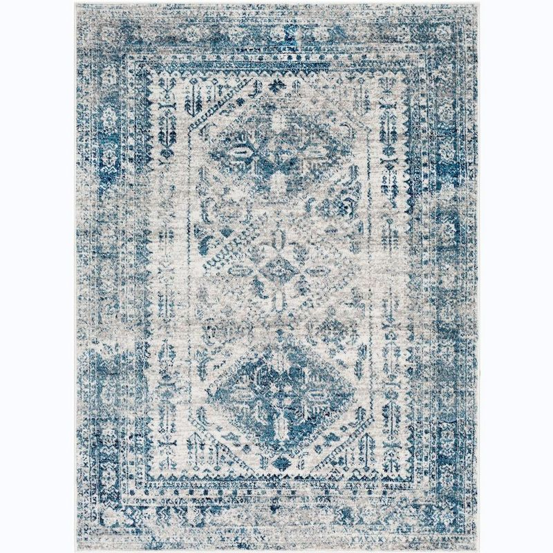 Mark & Day Jules 3'11"x5'7" Rectangle Woven Indoor Area Rugs Sky Blue/LightGray/White/Navy
