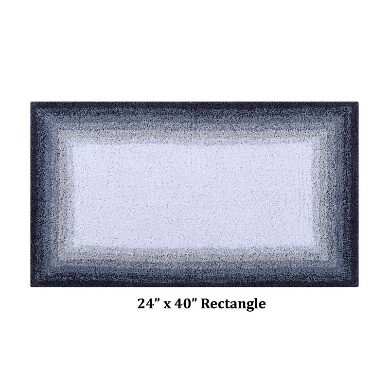 Better Trends Torrent 100% Cotton Tufted Non- Slip Backing Bath Rug 24" x 40" Rectangle - Gray
