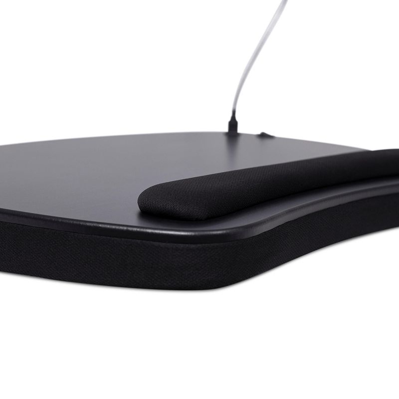 Sofia + Sam Oversized Memory Foam Lap Desk with USB Light - - Fits Laptops Up to 17 Inches - Matte Black