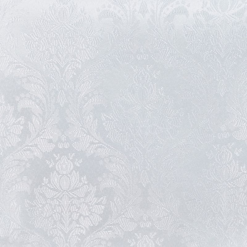 Saro Lifestyle Damask Design Dining Table Runner, White, 16" x 108"