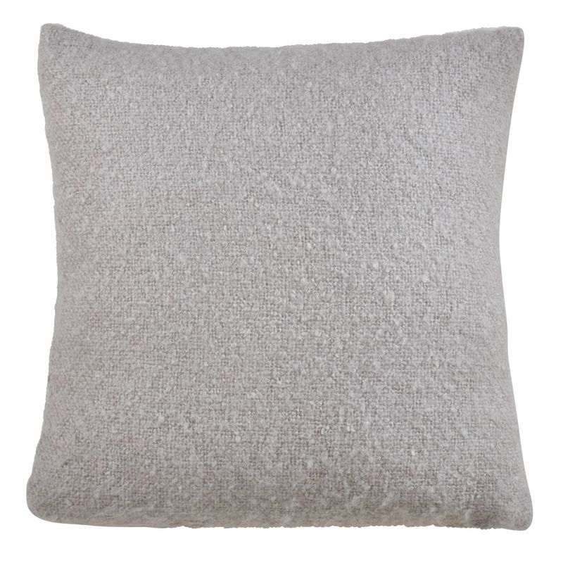 22"x22" Oversize Faux Mohair Poly Filled Square Throw Pillow Gray - Saro Lifestyle
