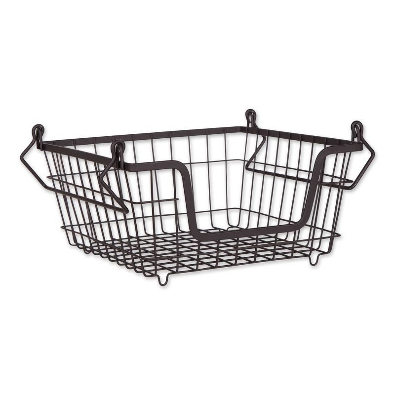 Metal Basket Black Square Small 11X11X6