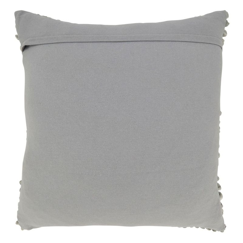 Saro Lifestyle Outdoor Oasis Tufted Poly Filled Throw Pillow, Gray, 20"x20"