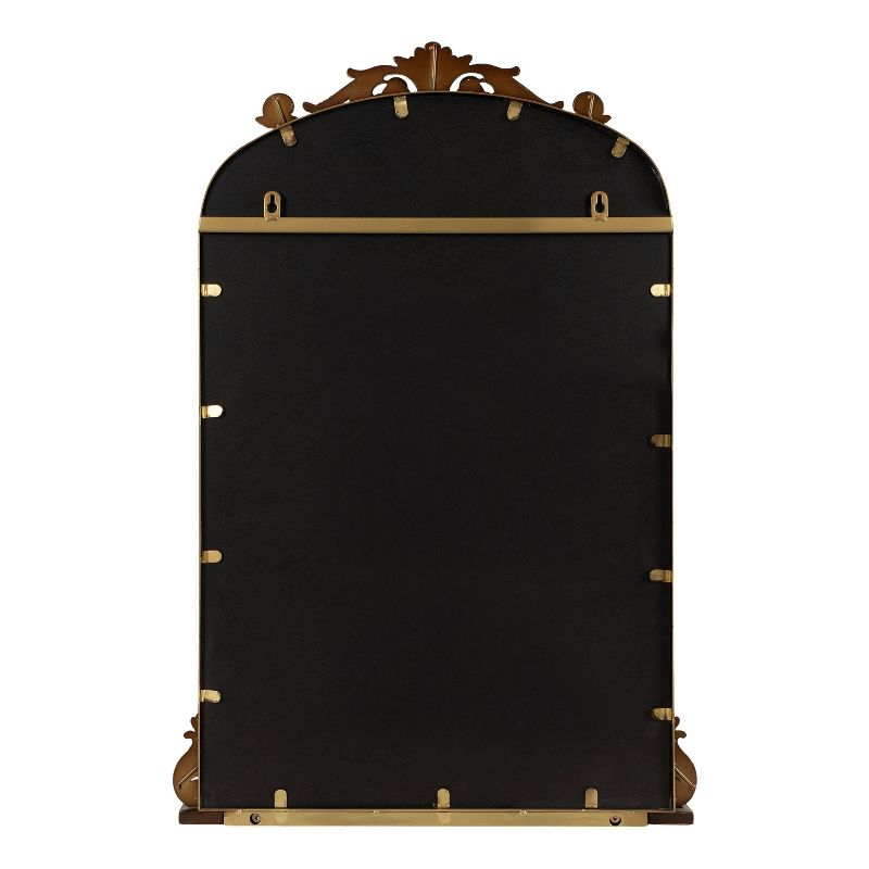 Kate & Laurel All Things Decor 21"x32" Arendahl Traditional Arch Mirror with Shelf Bronze: Elegant Wall-Mounted Metal Frame
