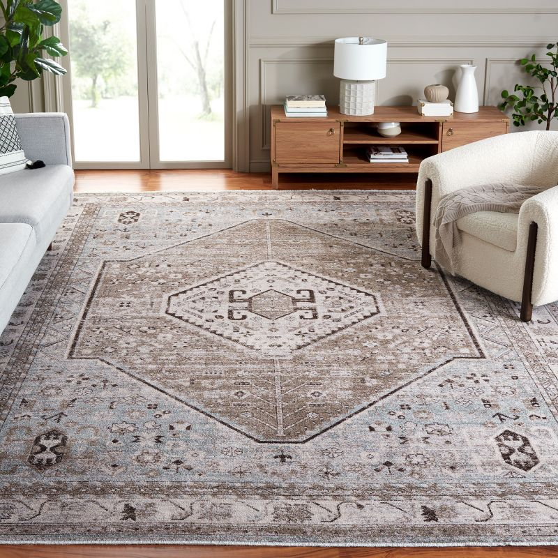 Antique Patina ANP646 Machine Made Loomed Area Rug - Blue/Beige - 9'-0" x 11'-6" - Safavieh