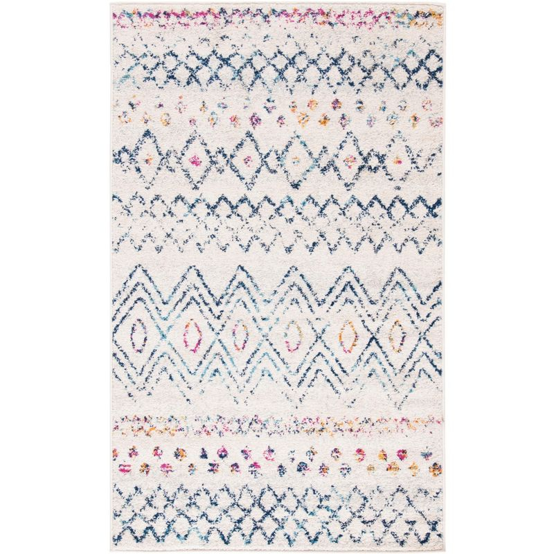 Madison 700 MAD798 Power Loomed Indoor Accent Rug - Ivory/Dark Blue - 2'3"x4' - Safavieh