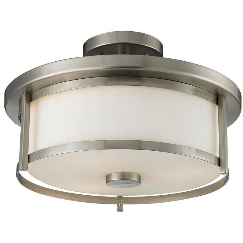 Z-Lite Savannah 2 - Light Semi-Flush Mount in  Brushed Nickel