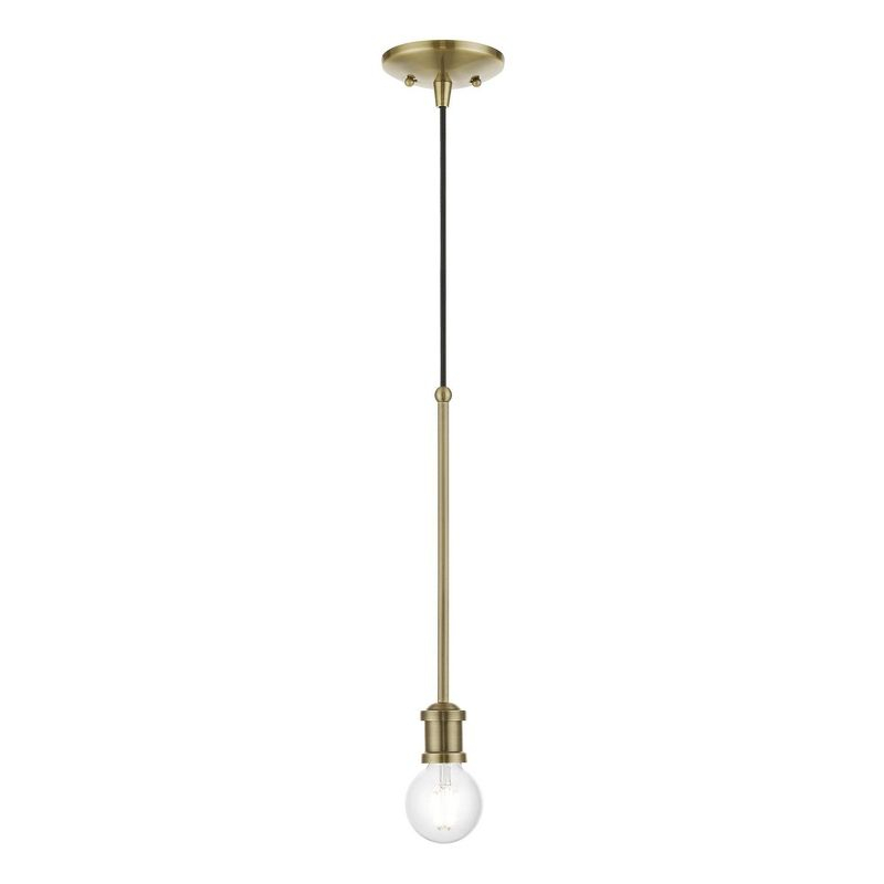 Livex Lighting Lansdale 1 - Light Pendant in  Antique Brass