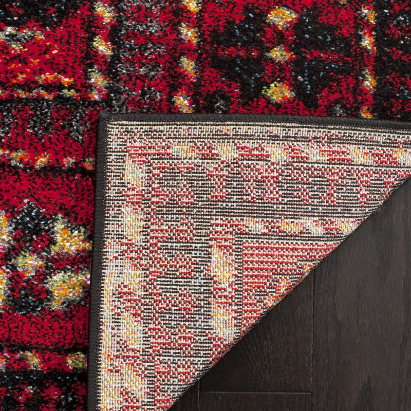 Vintage Hamadan VTH213 Power Loomed Indoor Area Rug - Red/Multi - 5'3"x5'3" - Safavieh