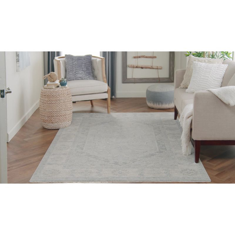 Nourison Asher ASR02 Indoor only Area Rug - Grey 5'3" x 7'8"