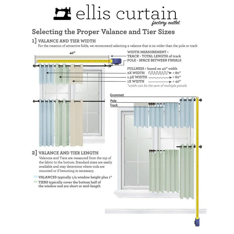 Ellis Stacey 1.5" Rod Pocket High Quality Fabric Solid Color Window Balloon Valance 60"x15" Grey