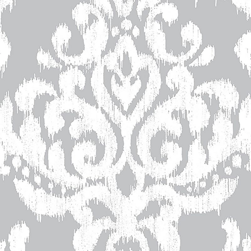 Ink Damask Grey Mist Paste the Wall Wallpaper