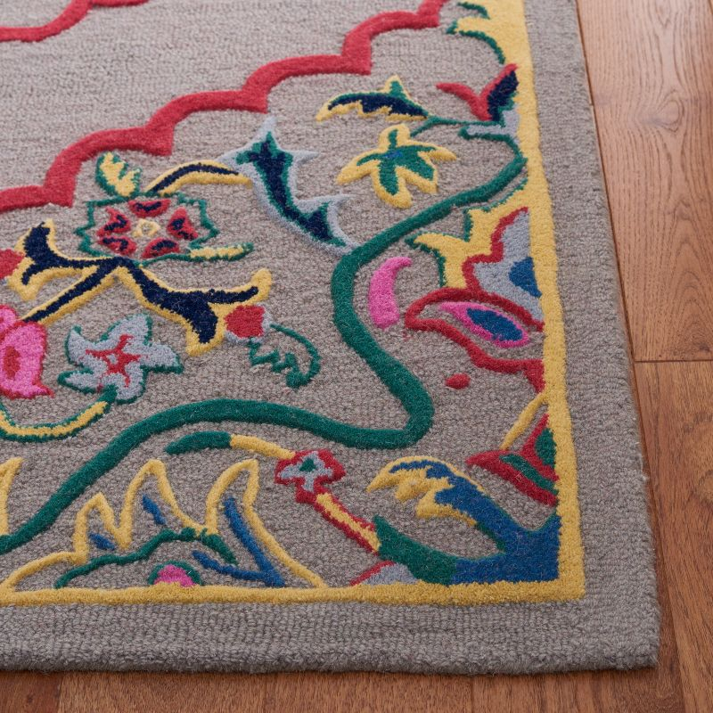Bellagio BLG605 Hand Tufted Indoor Area Rug - Dark Grey/Multi - 5'x5' - Safavieh