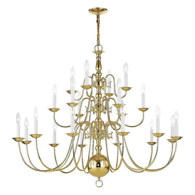 Livex Lighting Williamsburgh 22 - Light Chandelier in  Polished Brass