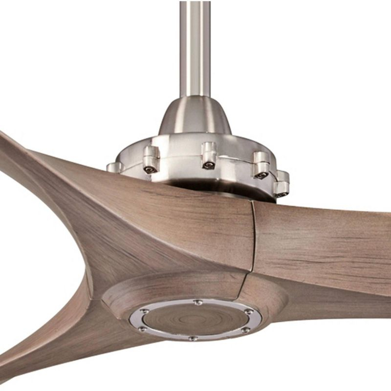 60" Minka Aire Modern Farmhouse Indoor Ceiling Fan with Remote Control Brushed Nickel for Living Room Kitchen Bedroom Family Home