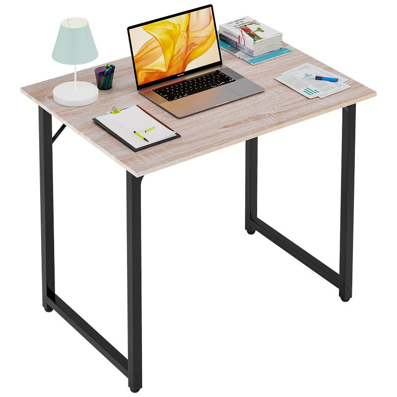 FDW Computer Desk 32 inch Length Study Writing Table Adjustable feet for Home Office, Nature