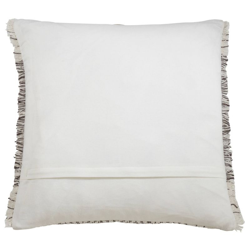 22"x22" Oversize Kantha Stitched Square Throw Pillow Cover Gray - Saro Lifestyle: Cotton, Zipper Closure, Indoor Use