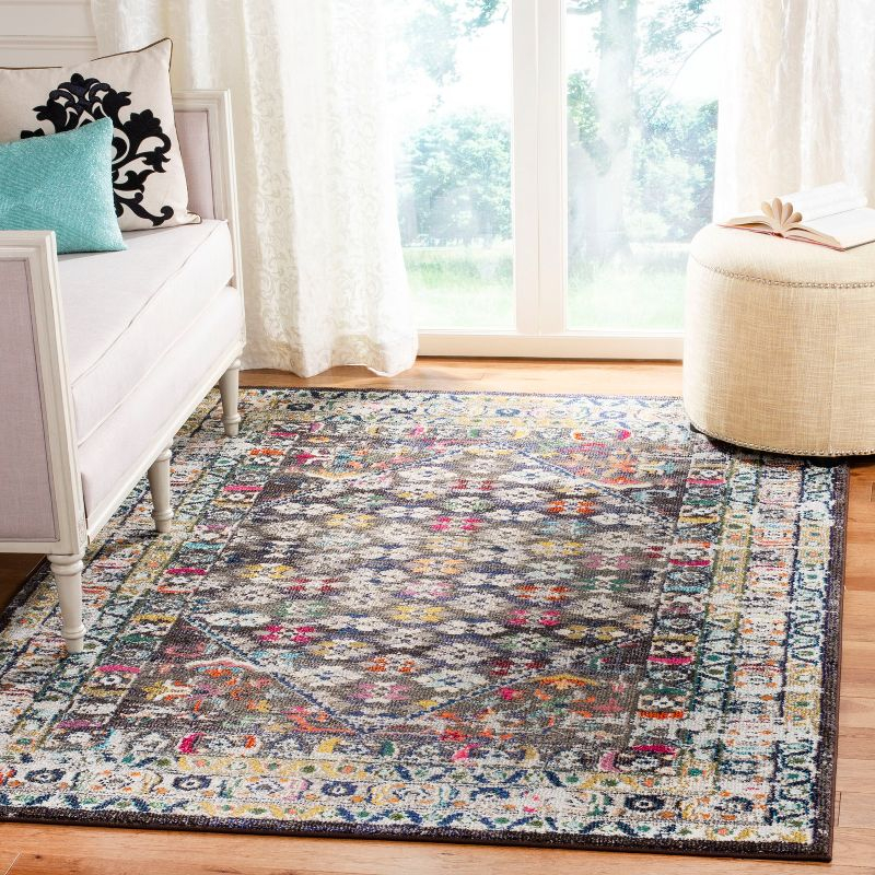 Monaco MNC255 Power Loomed Area Rug - Brown/Grey - 6'7"x6'7" - Safavieh.
