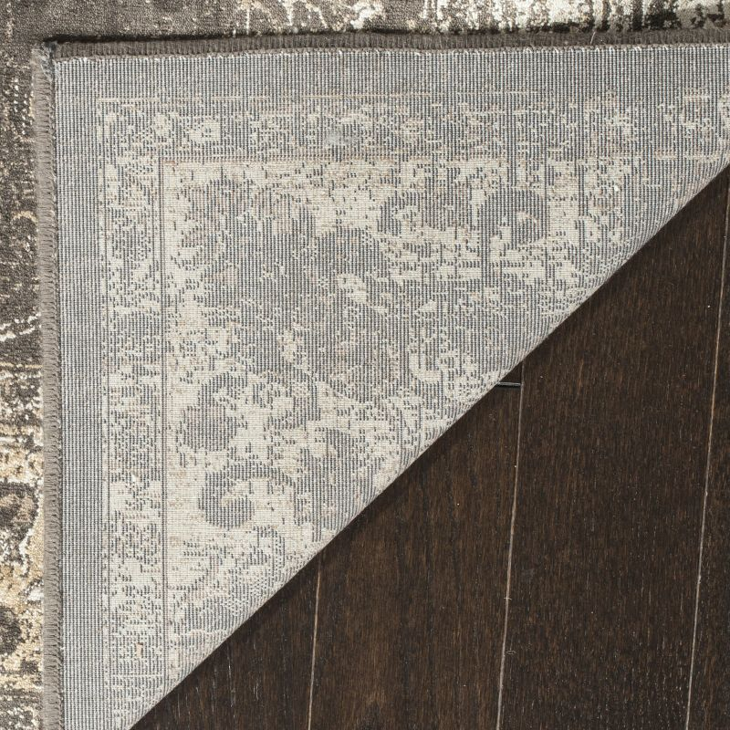 Vintage VTG117 Power Loomed Indoor Skid-Resistant Area Rug - Soft Anthracite - 12'x18' - Safavieh