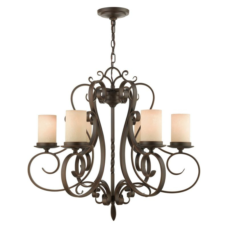 Livex Lighting Millburn Manor 6 - Light Chandelier in  Imperial Bronze