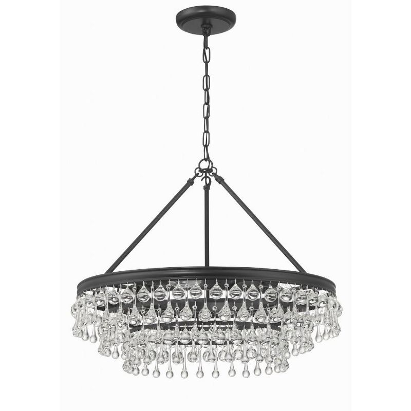 Crystorama Lighting Calypso 6 - Light Chandelier in  Matte Black