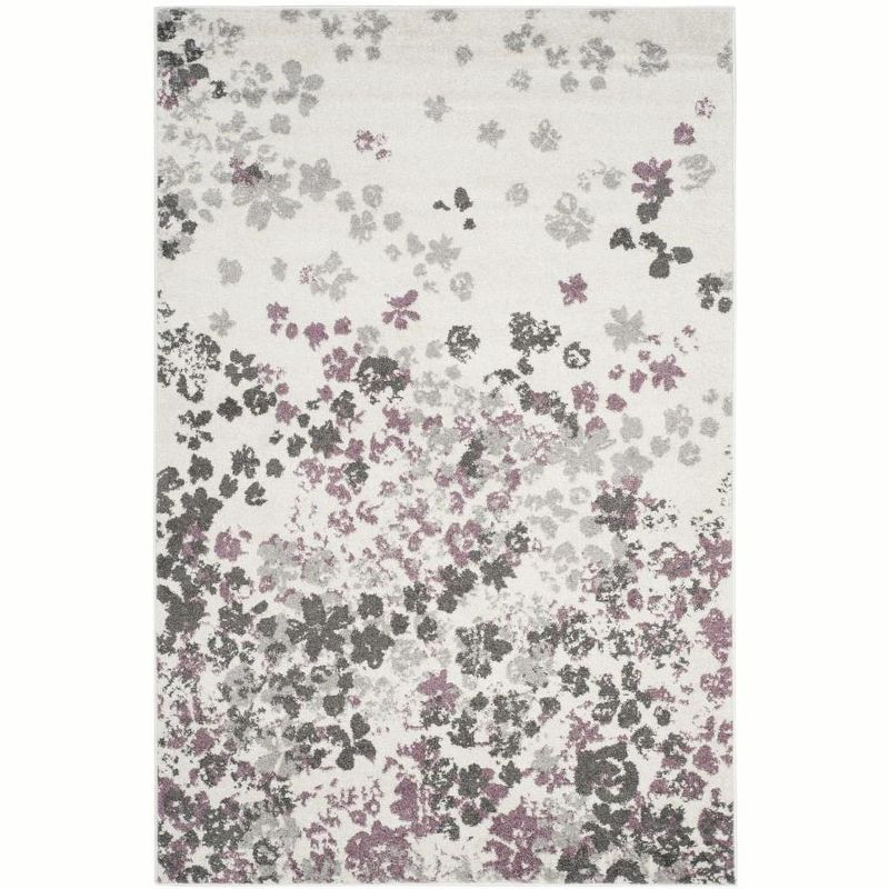 Adirondack ADR115 Machine Made Indoor Area Rug - Ivory/Purple - 6'x9' - Safavieh