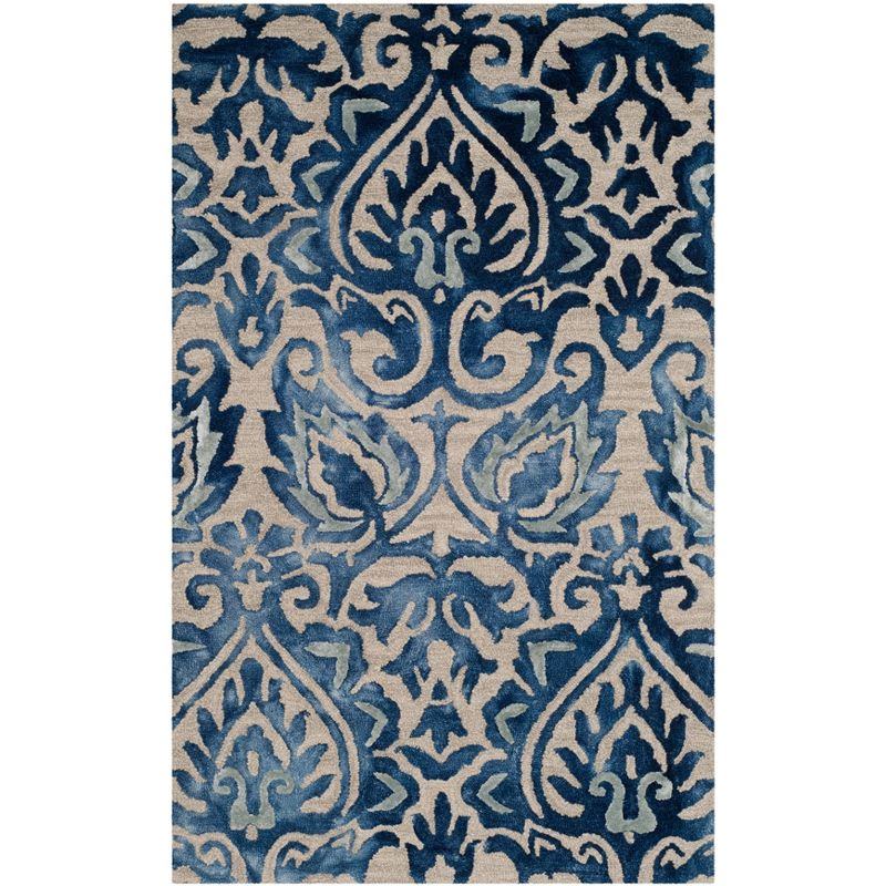 Dip Dye DDY511 Hand Tufted Area Rug - Royal Blue/Beige - 3'x5' - Safavieh.