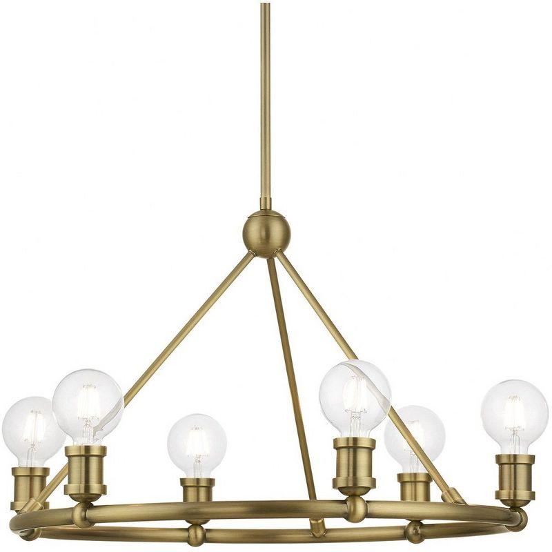 Livex Lighting Lansdale 6 - Light Chandelier in  Antique Brass