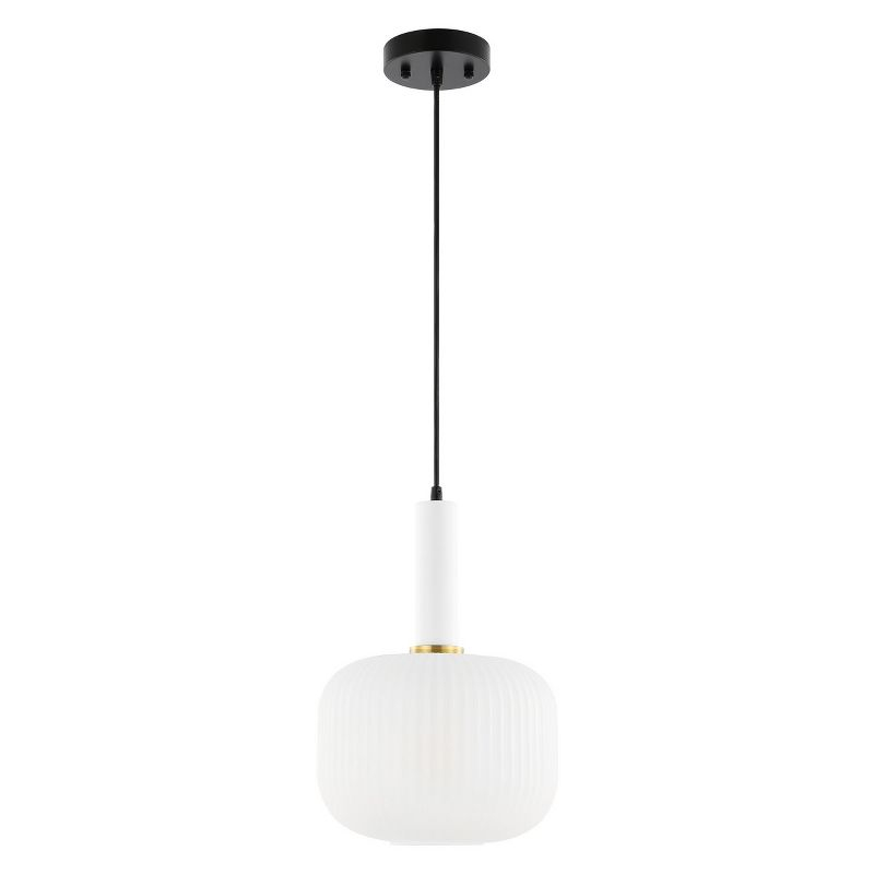 Naois 10" Pendant - PND4149 - White/Black - Safavieh