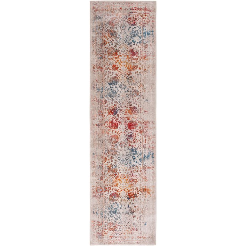 Vintage Persian VTP409 Power Loomed Runner Rug - Light Grey/Multi - 2'2"x8' - Safavieh.