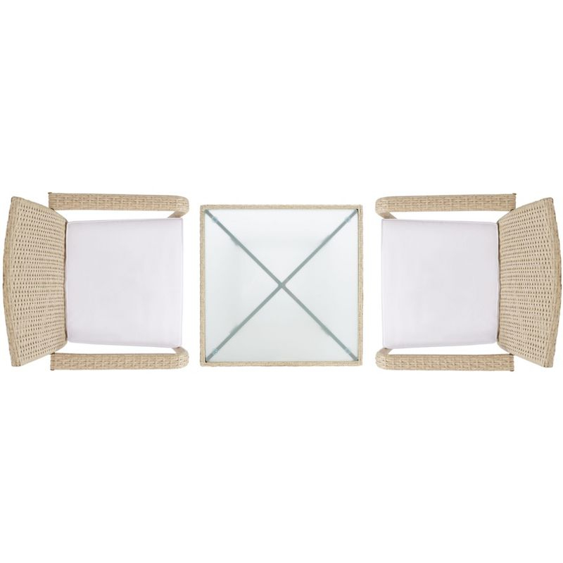 Laban Bistro Set - Outdoor - PAT7718 - Beige/White - Safavieh