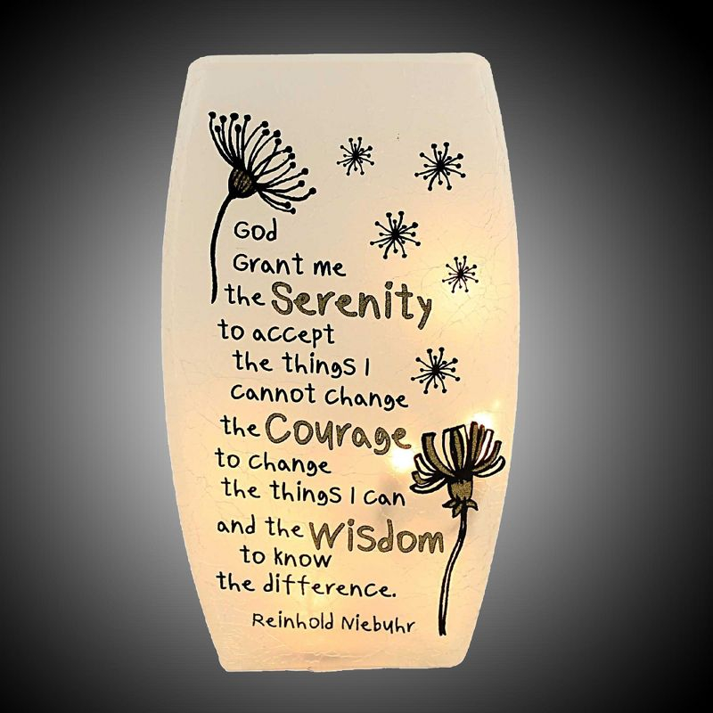 Stony Creek 8.0" Serenity Pre-Lit Med Vase Prayer Church Sobriety  -  Novelty Sculpture Lights