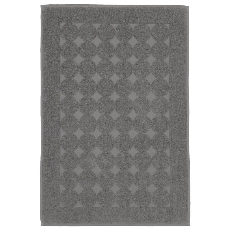 Sinemis Terry Bath Rug Dark Gray - Linum Home Textiles: Woven, Machine Washable, Low Pile