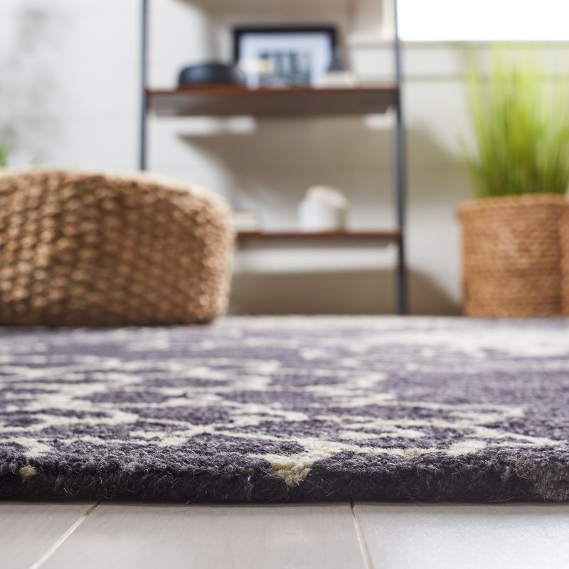 Jardin JAR602 Hand Tufted Area Rug - Black/Ivory - 8'x10' - Safavieh.