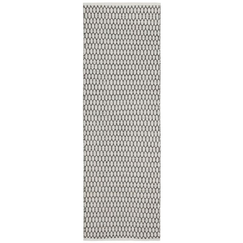 Montauk MTK608 Hand Woven Indoor Runner Rug - Charcoal/Ivory - 2'3"x7' - Safavieh