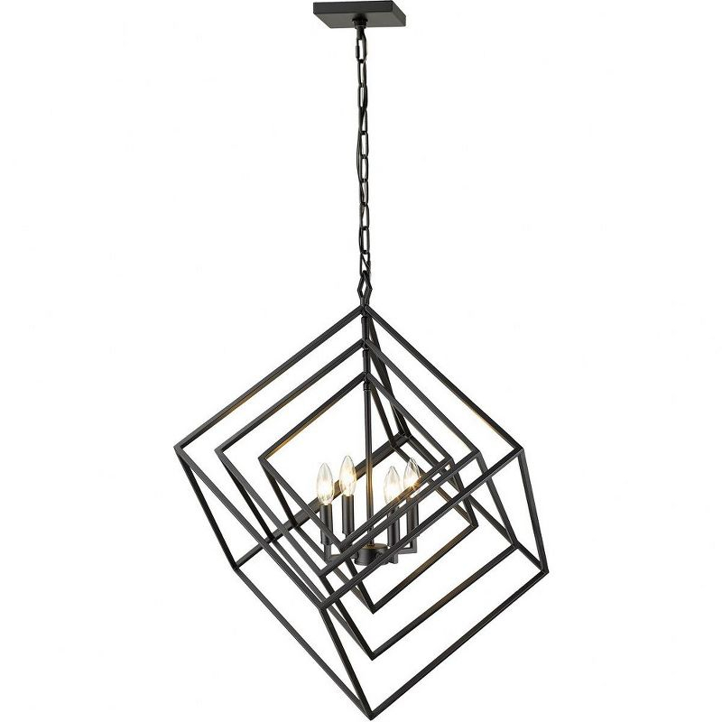 Z-Lite Euclid 4 - Light Chandelier in  Matte Black