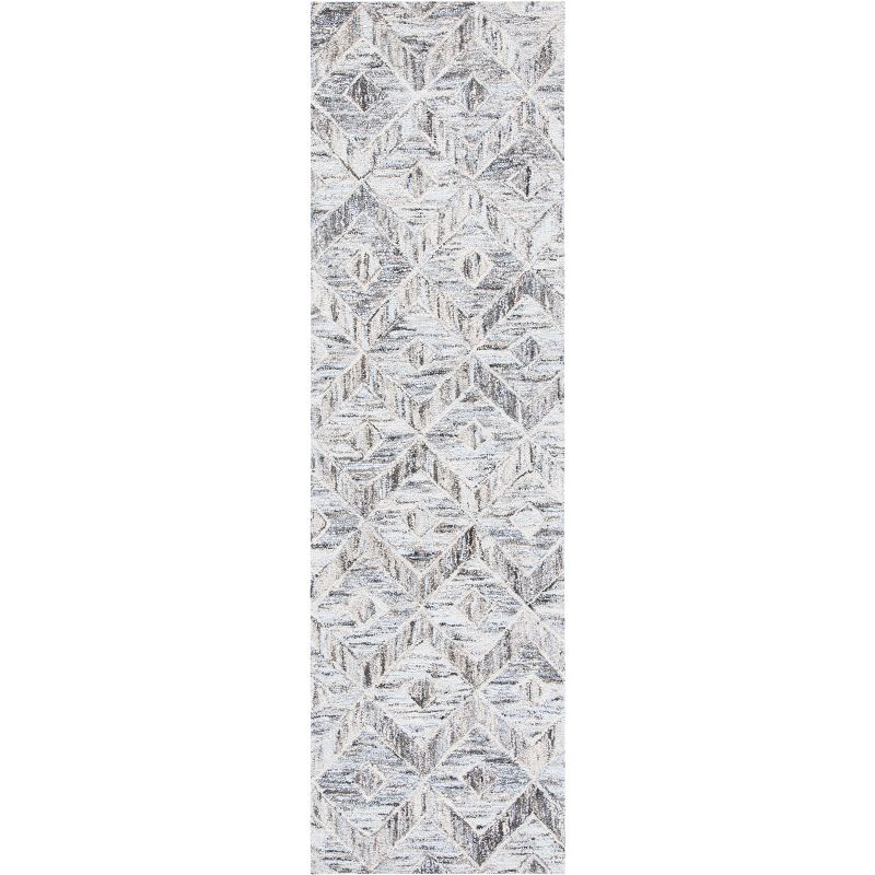 Abstract ABT631 Hand Tufted Runner Rug - Grey/Beige - 2'3"x8' - Safavieh.