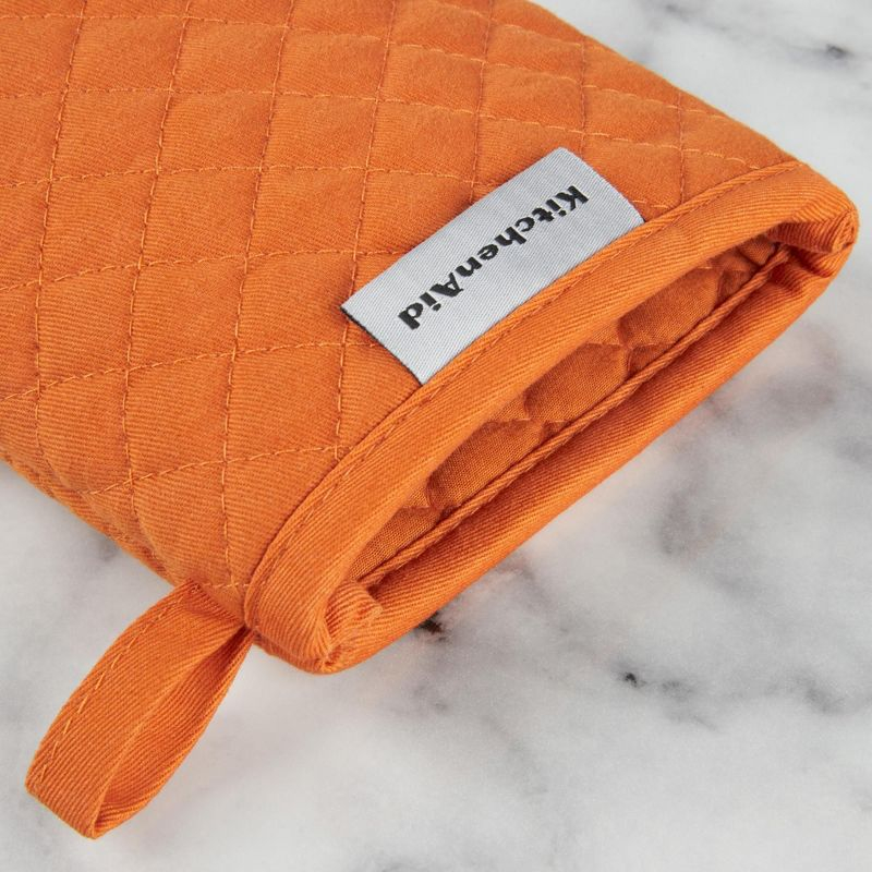 KITCHENAID Asteroid Mini Oven Mitt 2-Pack Set, Honey Orange, 5.5"x8"