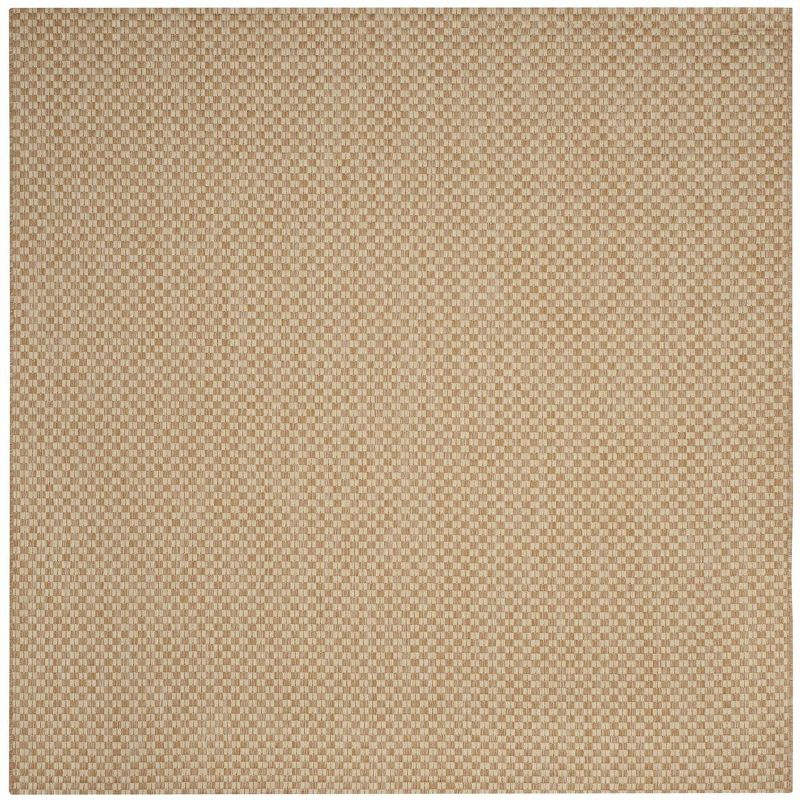 Courtyard CY8653 Power Loomed Indoor and Outdoor Area Rug - Natural/Cream - 9'x9' - Safavieh