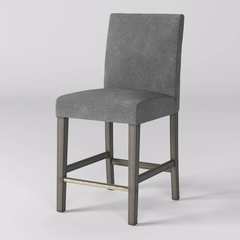 Laura Wooden Counter Height Barstool Gray - CorLiving