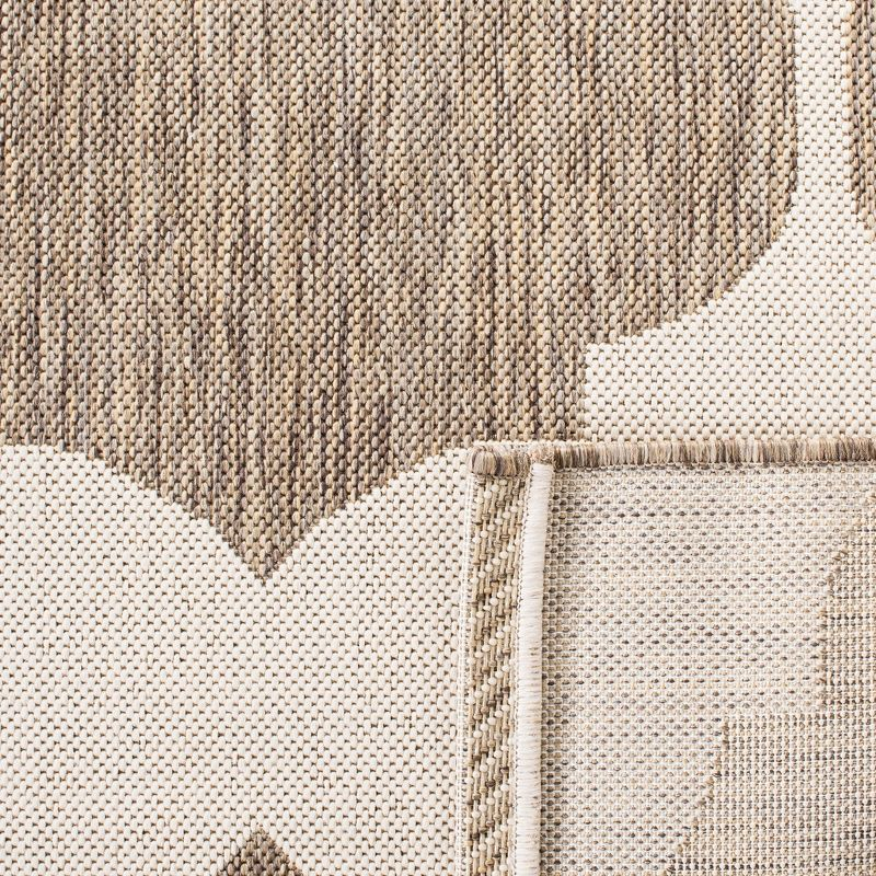 Courtyard CY6162 Power Loomed Indoor and Outdoor Accent Rug - Beige/Brown - 2'7"x5' - Safavieh