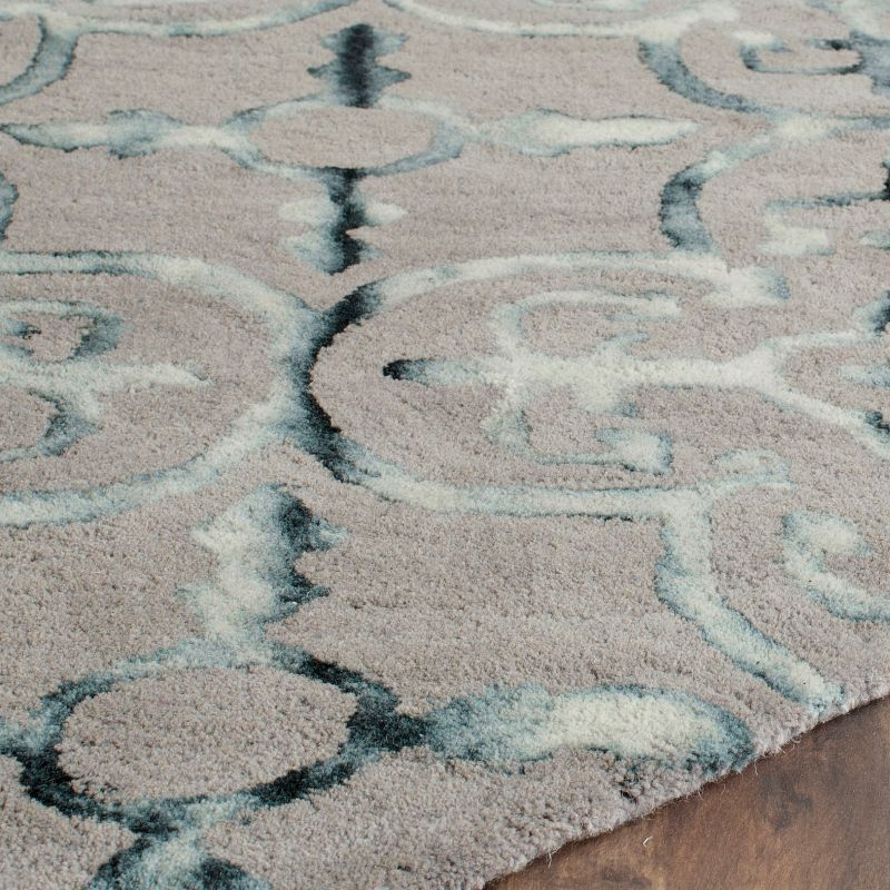 Dip Dye DDY711 Hand Tufted Indoor Area Rug - Grey/Charcoal - 7' Round - Safavieh