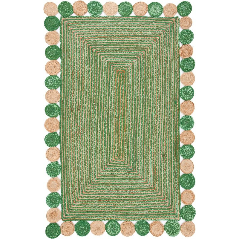 Cape Cod CAP201 Woven Indoor Area Rug - Green/Natural - 5'x8' - Safavieh