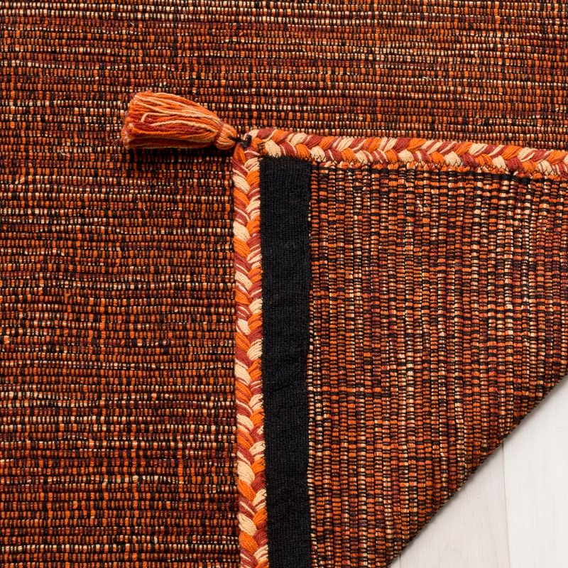 Montauk MTK150 Hand Woven Indoor Area Rug - Orange/Black - 5'x5' - Safavieh
