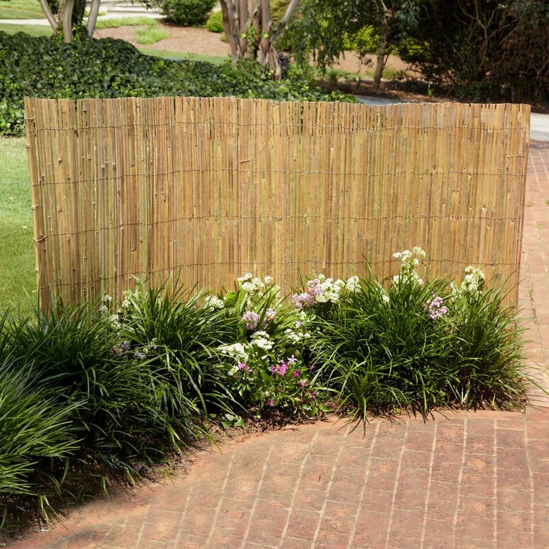 Garden Path 48'' H x 96'' W Brown Bamboo Fencing