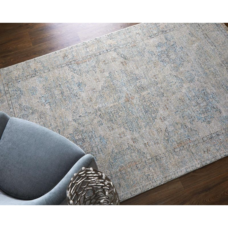 Caldwell Transitional Oriental Blue/Gray/Taupe Area Rug