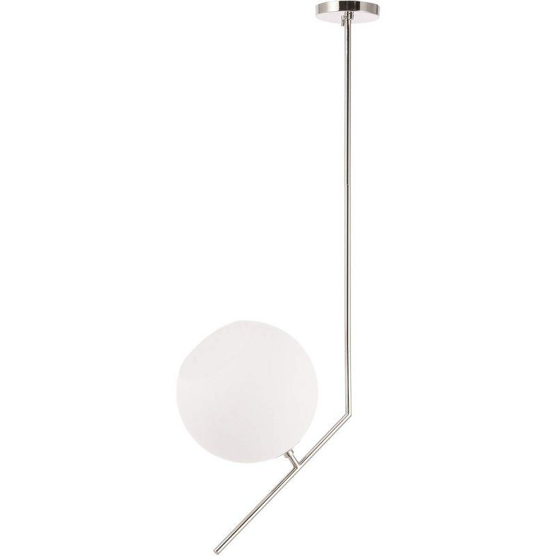 Elegant Lighting Ryland 1 light Chrome and Frosted White glass pendant