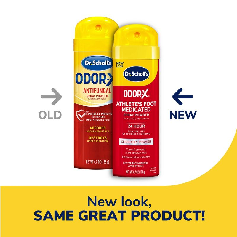 Dr. Scholl's Odor-X Athlete's Foot 24hr Medicated AF Spray Powder - 4.7oz