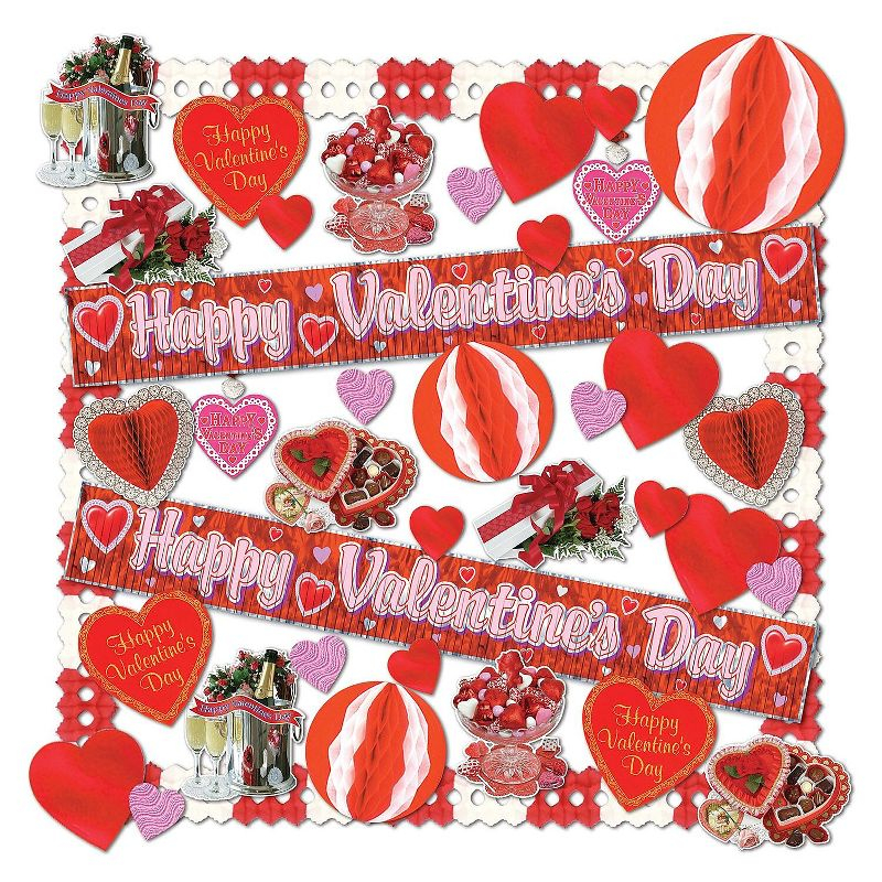 Beistle 40-Piece Valentine Decorating Kit 77205